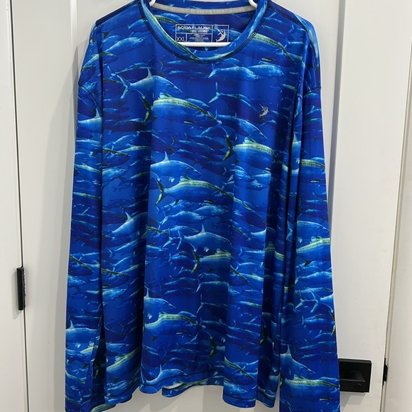 NWOT Reel Legends Aquaflage fishing shirt Awesome Fish All Over Graphics | XXL - Picture 8 of 8